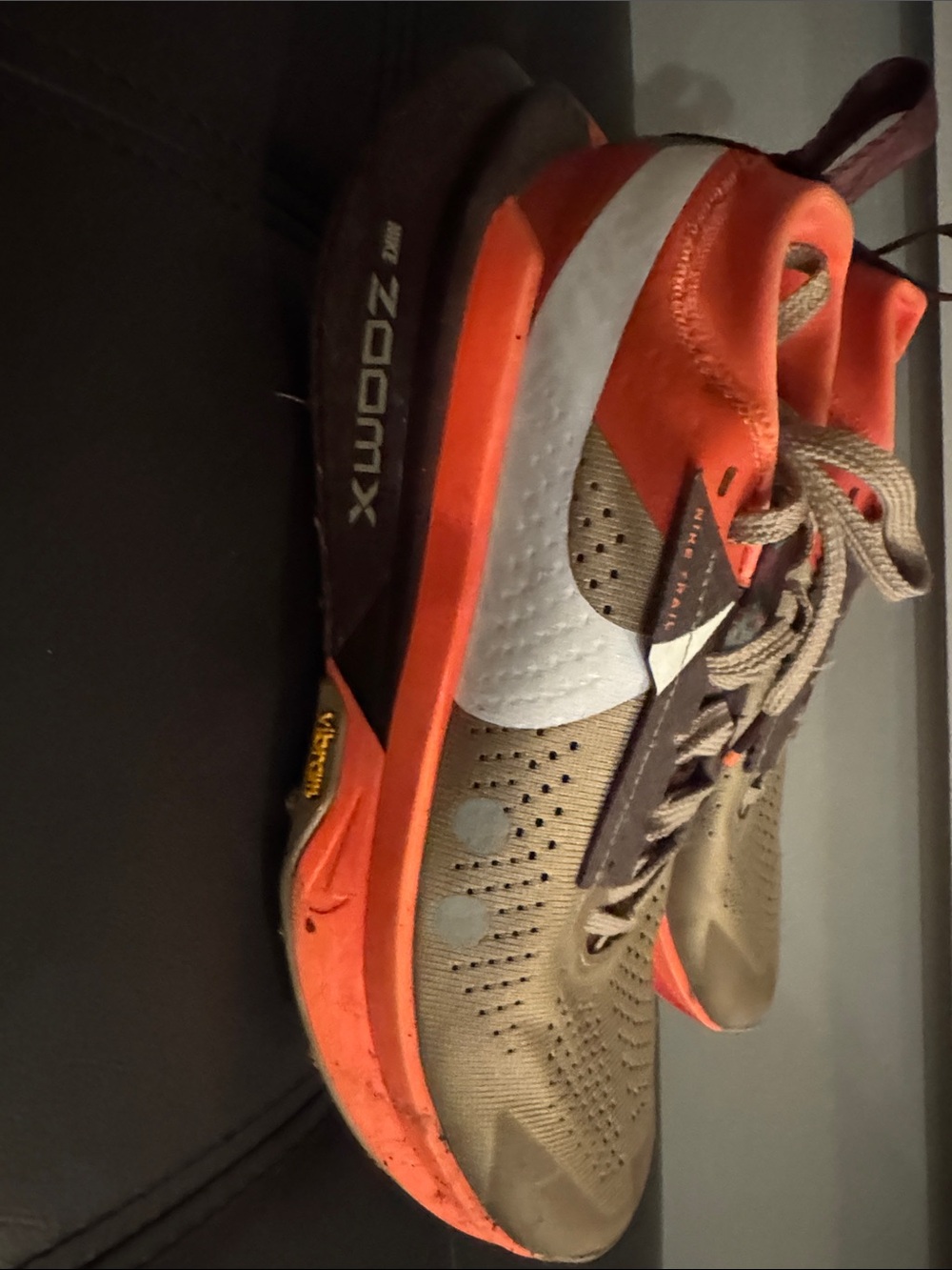 Nike Men’s Olive Green, Orange & White ZoomX Running Shoes